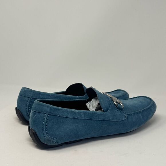SALVATORE FERRAGAMO | Blue Suede Loafers Men’s Size 13 with Dust Bag main image 11